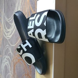 Michael Kors black slides